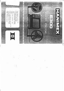 Hanimex Editor E300 Dual manual. Camera Instructions.